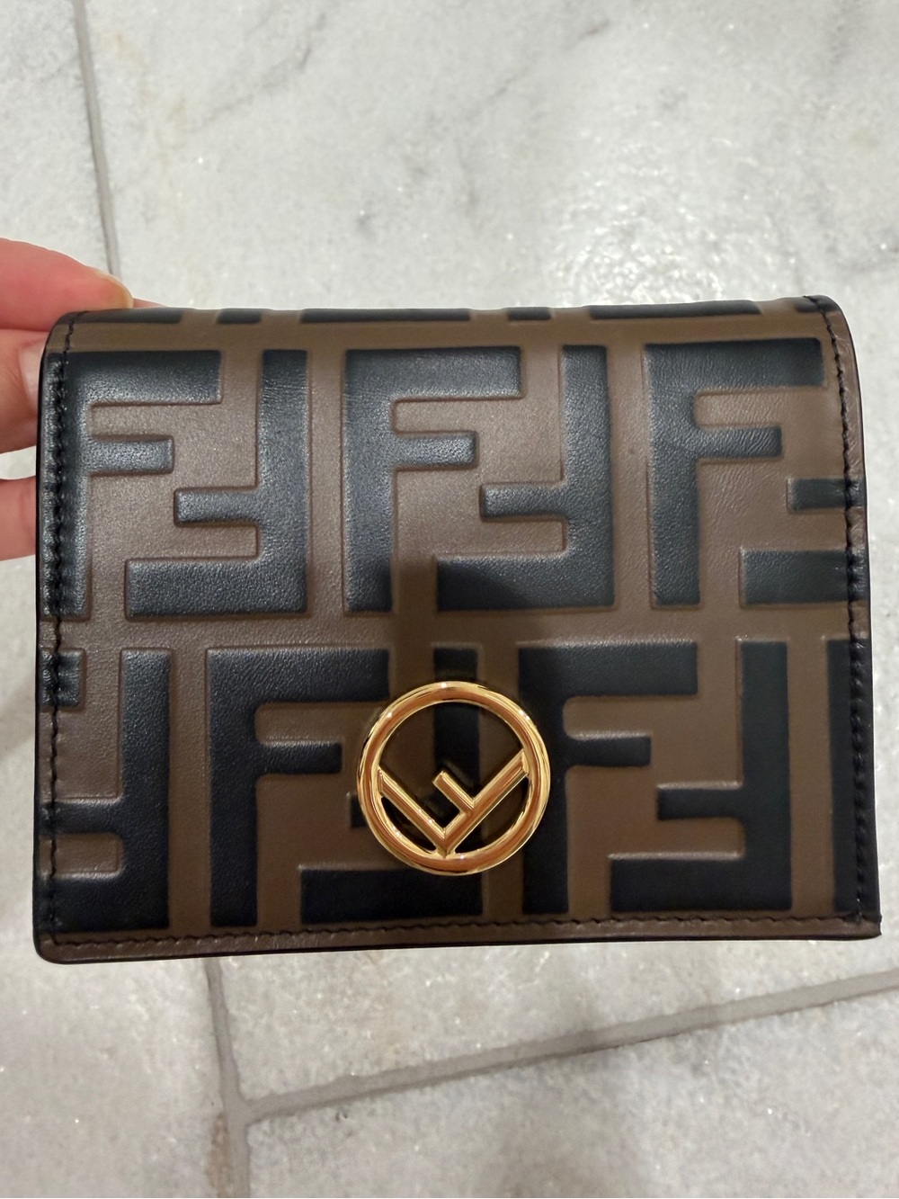 Fendi Zucca embossed wallet